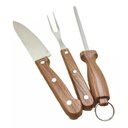 Ver imagem 1 de Kit Churrasqueiro Assador Faca Garfo Chaira Amolador