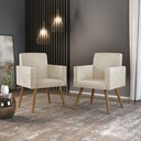 Ver imagem 5 de Kit 09 Cadeiras Poltronas Decorativa - Escritório - Recepção Cor:bege