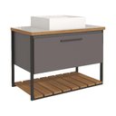 Ver imagem 1 de Gabinete de Banheiro Vitta com Cuba 80cm Titanio - Mgm