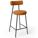 Ver imagem 1 de Banqueta Baixa para Cozinha Sala de Jantar Bar Bancada Milão L02 Couríssimo Canela - lyam decor