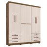 Guarda Roupa Casal Londres 6 Portas I03 Teka/Champagne - Mpozenato - 1