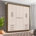 Ver imagem 2 de Guarda Roupa Casal Londres 6 Portas I03 Teka/Champagne - Mpozenato