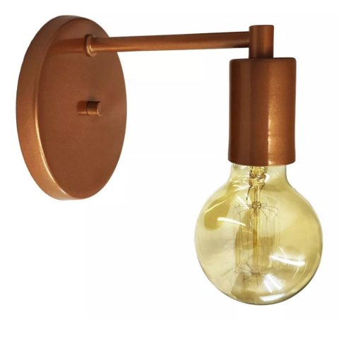 Luminária Arandela Parede Cama Mesa Quarto Moderna Alumínio Cobre