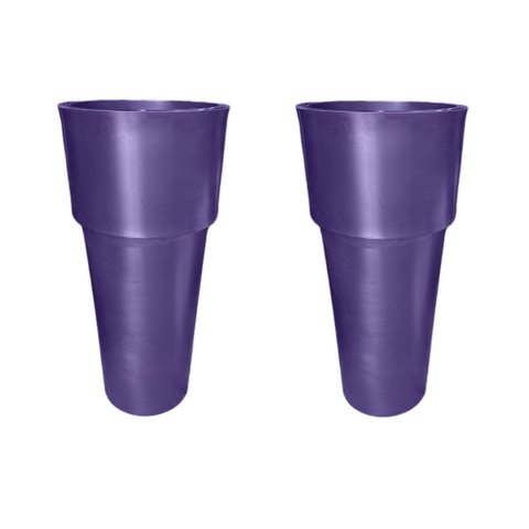 Kit 2 Vaso Plantar Lux 65x30 Decoração Hall Entrada Jardim Design Elegante