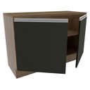 Ver imagem 5 de Balcão de Pia Madesa Glamy 120cm 2 Portas Tampo Rustic Preto