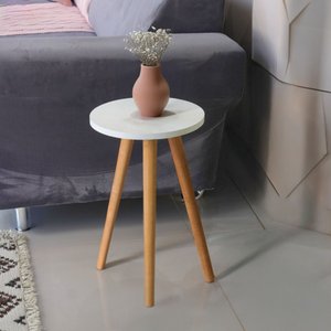 Mesinha de Canto Redonda Moderna Decorativa