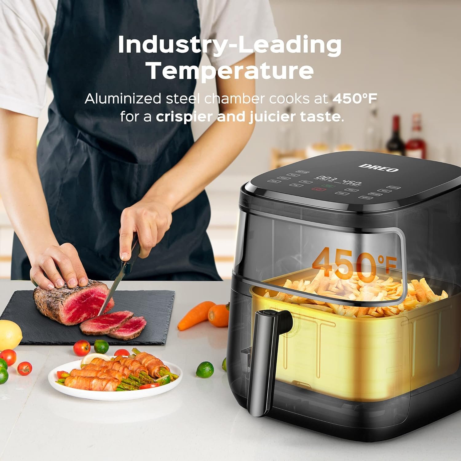 Dreo Air Fryer Pro Max, 11 em 1 Ar de 37º até 232º Preta - 2