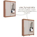 Ver imagem 6 de Guarda Roupa Casal 2 Portas de Correr com Espelho Firenze Marrom/Carvalho Vermontt/Off White