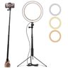 Kit Youtuber Profissional Selfie Ring Light Iluminação 8 Polegadas com Tripe Bastao Gopro Fotos Usb - 1