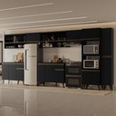 Ver imagem 1 de Cozinha Completa Atlanta Zone 17 Portas 2 Gavetas MDP Preto Touch Carraro
