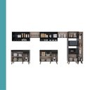 Ver imagem 5 de Cozinha Completa Atlanta Zone 17 Portas 2 Gavetas MDP Preto Touch Carraro