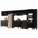 Ver imagem 3 de Cozinha Completa Atlanta Zone 17 Portas 2 Gavetas MDP Preto Touch Carraro