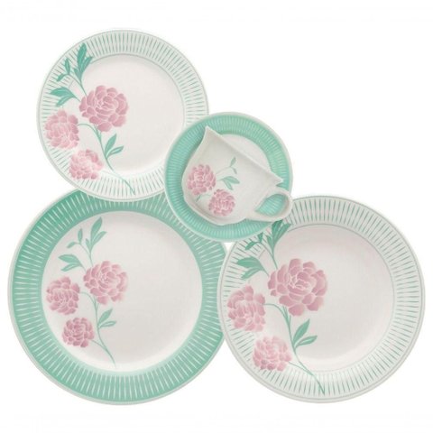 Kit Aparelho Jogo Jantar para 8 Pessoas 40pçs Oxford Bloom