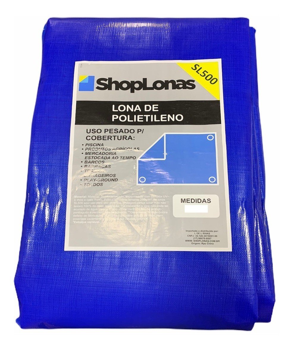 Lona Multiuso Forte Carga Cobertura Piscina 500 Micras - 11x7,5 - 2