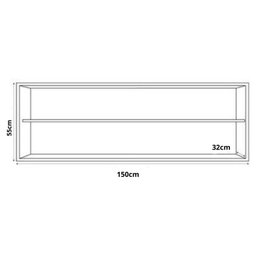Armário de Cozinha Aéreo Andréia 150cm Cinza - AJL Móveis - 3
