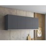 Armário de Cozinha Aéreo Andréia 150cm Cinza - AJL Móveis - 1
