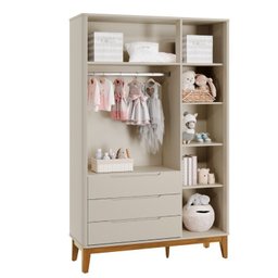 Guarda-roupa Boom 3 Portas 3 Gavetas Areia Reller - 2