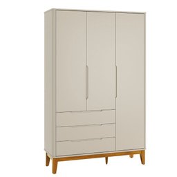 Guarda-roupa Boom 3 Portas 3 Gavetas Areia Reller - 1