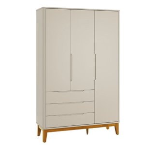 Guarda-roupa Boom 3 Portas 3 Gavetas Areia Reller
