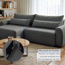 Ver imagem 7 de Sofá Veludo Cinza 290cm Kairós