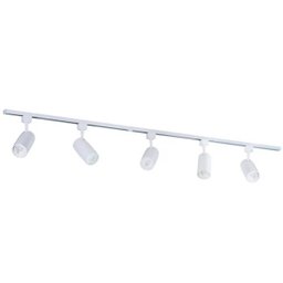 Trilho Eletrificado de Embutir Industrial Sala Escritório Decoração Casa 1M com 5 Spots Branco - 1