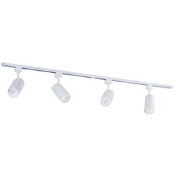 Trilho Eletrificado de Embutir Industrial Sala Escritório Decoração Casa 1M com 5 Spots Branco - 6