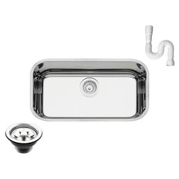 Cuba Pia Inox 304 Cozinha Nº2 56x34x19 As Luxo - 1