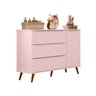 Quarto de Bebê Completo Retrô Berço 3 em 1 Cômoda Guarda Roupa Melinda - 2