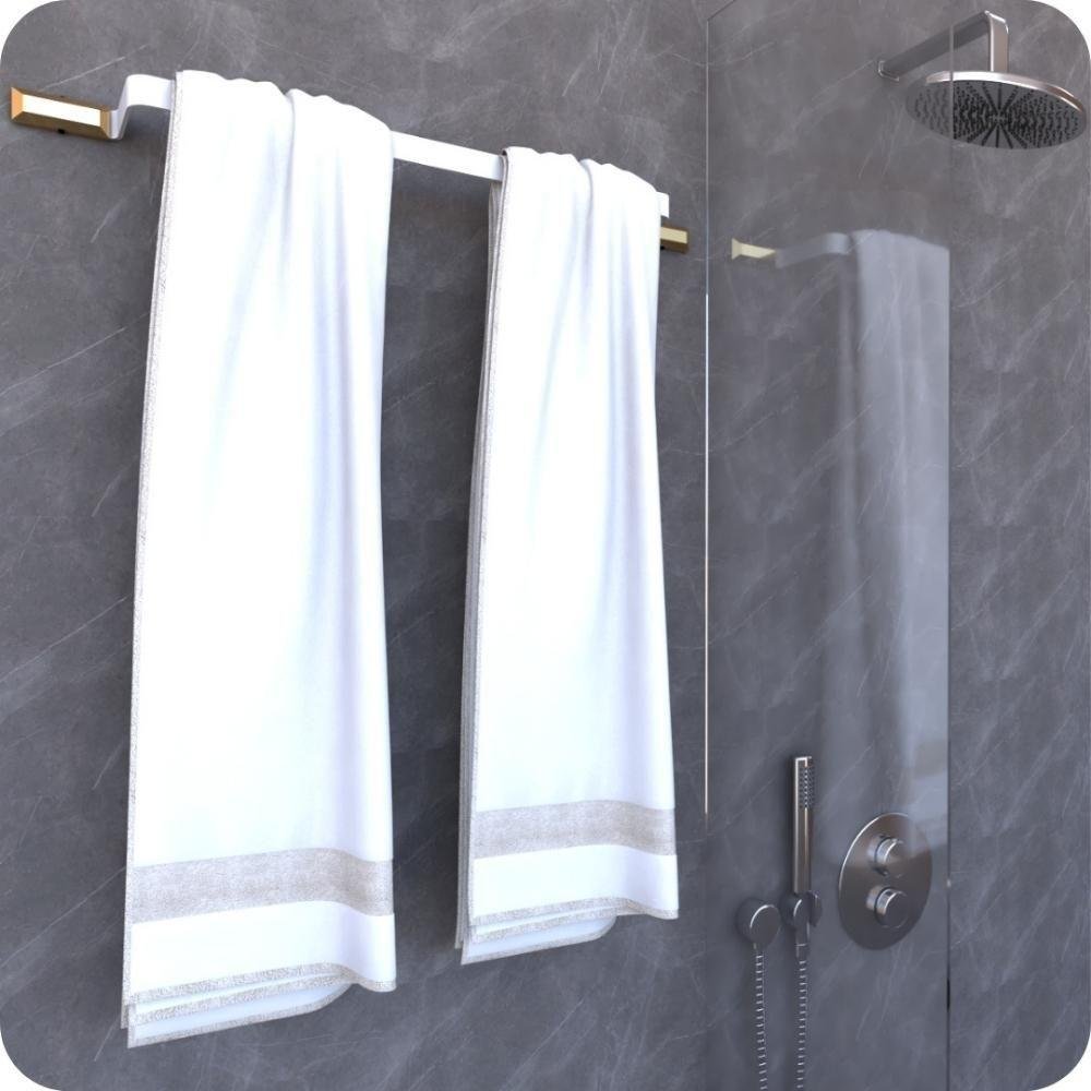Kit Acessórios Para Banheiro Branco E Gold Empire 4 Peças - 4