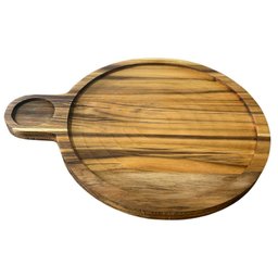Kit 10 Petisqueiras Madeira Teca 23cm Cabo Tábua Servir Frios Carne Aperitivos Restaurante - 6