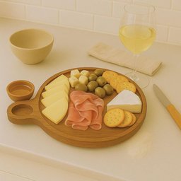 Kit 10 Petisqueiras Madeira Teca 23cm Cabo Tábua Servir Frios Carne Aperitivos Restaurante - 3