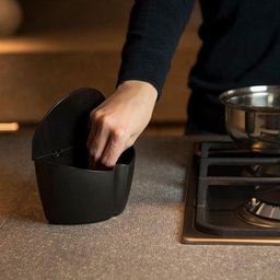 Saleiro de Cozinha com Tampa 500 Ml Pote Sal Preto Uz - 3