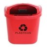 Cesto Individual Coleta Seletiva 40 L Para Poste Ou Parede:Vermelho - 1