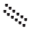 Ver imagem 1 de 12 Canecas Esmaltadas 160ml Pretas