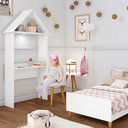 Ver imagem 4 de Estante Casinha Infantil Organizadora Com Cabideiro Milka M08 Branco - Mpozenato