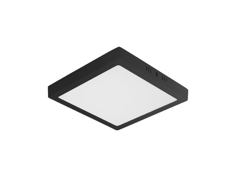 PLAFON LED 18W LUX QUADRADO SOBREPOR PRETO 4000K:Preto/Unico - 2