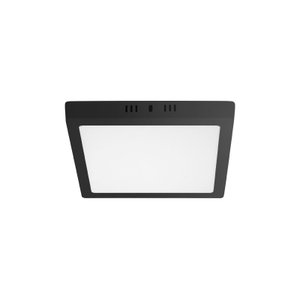 PLAFON LED 18W LUX QUADRADO SOBREPOR PRETO 4000K:Preto/Unico