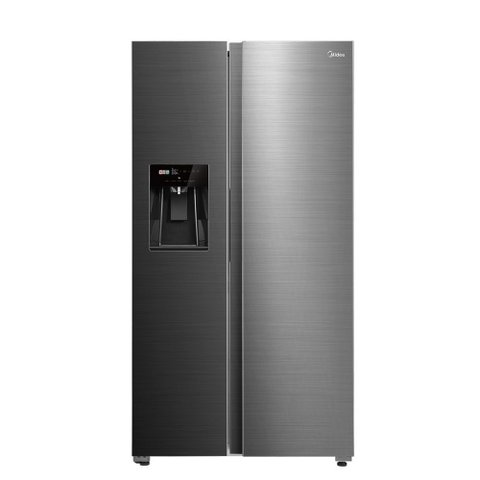 Geladeira Side By Side 570l Dispenser Água e Gelo Inverter Cor Inox Midea Mdrs761myd462 - 220v
