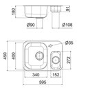 Ver imagem 2 de Cuba Dupla Docol Lift 54x40 016996CH Inox Alto Brilho