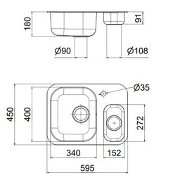 Cuba Dupla Docol Lift 54x40 016996CH Inox Alto Brilho - 2 Cuba Dupla Docol Lift 54x40 016996CH Inox Alto Brilho - 2
