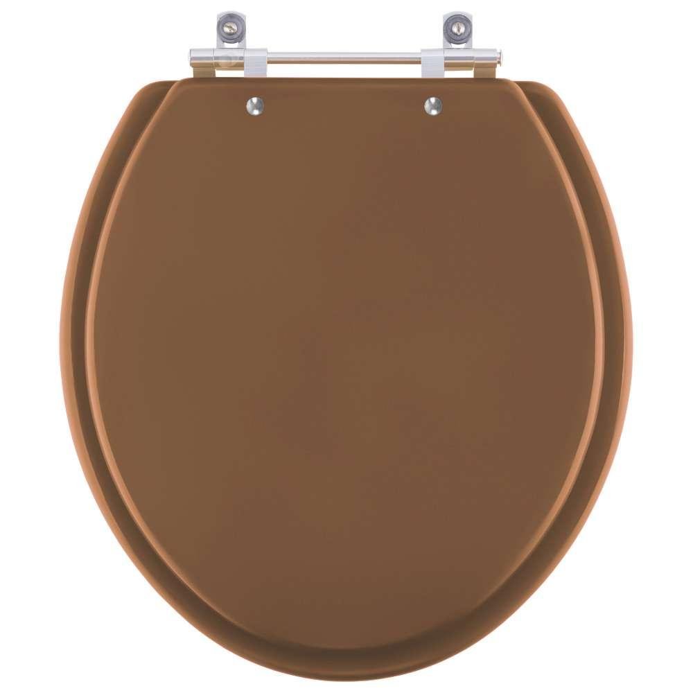 Assento Sanitário Convencional / Oval Ocre (marrom) para Vaso Incepa - 1