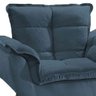 Poltrona Decorativa para Sala de Estar Opala Suede Azul Marinho - Rw Decor - 2