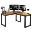 Ver imagem 2 de Escrivaninha em L de Canto para Escritório Home Office Estilo Industrial Berlim