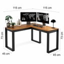 Ver imagem 3 de Escrivaninha em L de Canto para Escritório Home Office Estilo Industrial Berlim