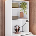 Ver imagem 4 de Mesa para Quarto com Estante Prisma 2 Portas Branco Kit'S Paraná