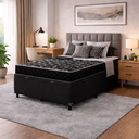 Ver imagem 1 de Cama Box Baú Viuvo + Colchão Smart Espuma D20 - 128x188x56cm - Preto