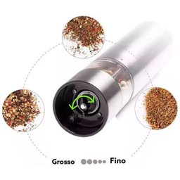 Moedor De Sal Grosso Pimenta Do Reino e Temperos De Inox Elétrico - 2 Moedor De Sal Grosso Pimenta Do Reino e Temperos De Inox Elétrico - 2