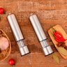 Moedor De Sal Grosso Pimenta Do Reino e Temperos De Inox Elétrico - 6