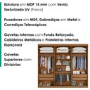 Ver imagem 4 de Guarda Roupa Casal 6 Portas com Espelho Monumento 272 cm Cinamomo Areia Zanz