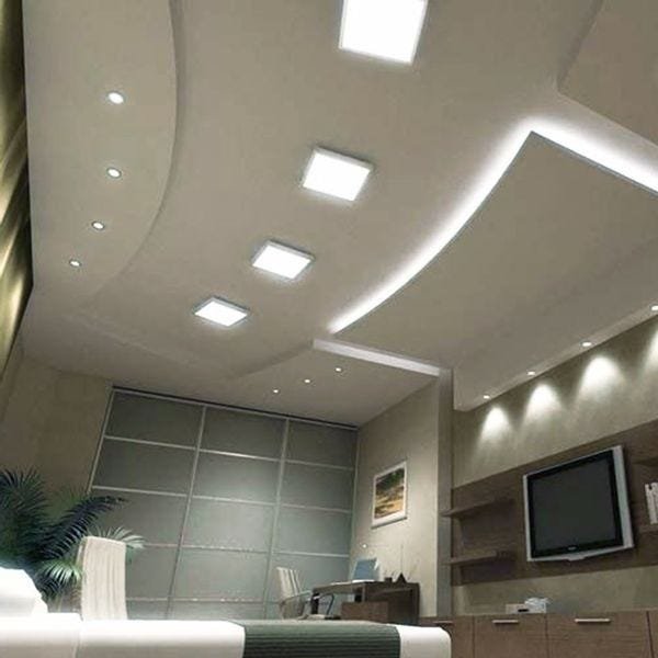 Painel Plafon LED 18W Sobrepor Bivolt 6500K Branco-Frio - 5